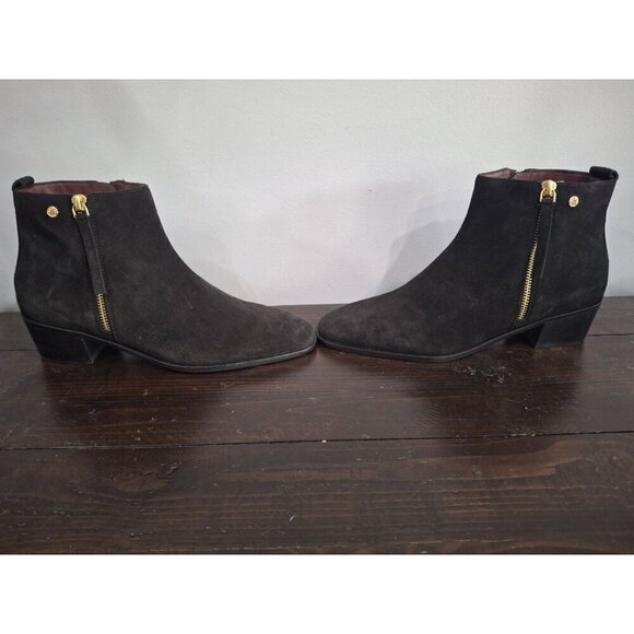Radley London Sloane Gardens Black Suede 2.0 Zip Booties/NWOB, Sz. 8 (US) - Picture 4 of 10